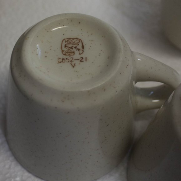 Set of 4 Brown Speckled Restaurant Ware 4 Ounce Rego Coffee Cups - Picture 7 of 11